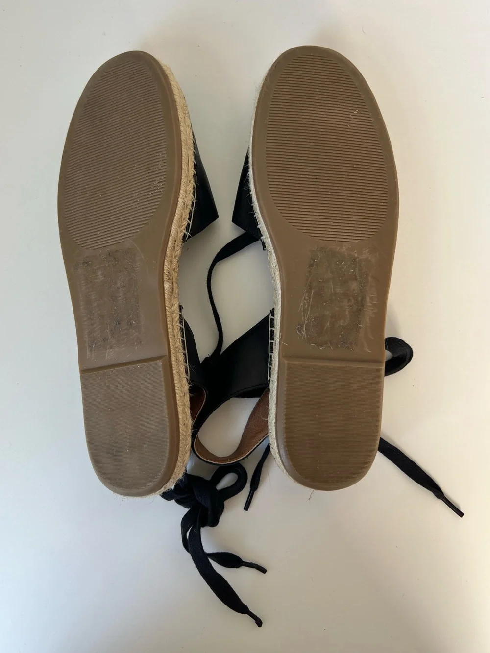 Susina Black Lace Up Espadrille Flats Women’s Size‎ 9 Coastal Minimalist